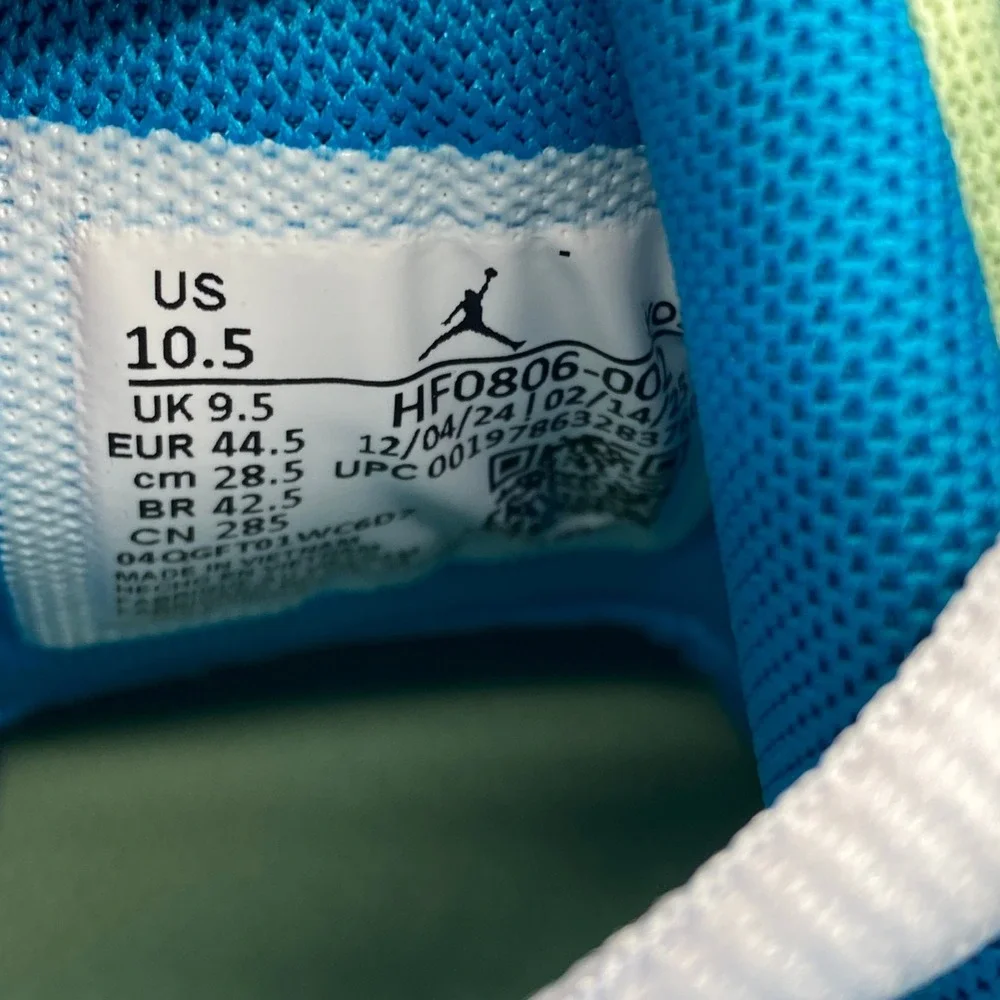 Jordan Luka .77 Basketball Shoes Men's Size US 10.5 White Blue Volt Green HF0806